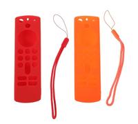 DIYEAH 2pcs Silicone Protective Remote Sleeve Tv Replacement Cover Case With Anti Slip Lanyard Accessories Compatible With Alexa Remote 3rd Gen