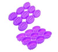 DIYEAH 2pcs Silicone Soap Making Molds with 9 Integrated Oval Cavities for Hot Melt and Cold Process Soap Making Ergonomic Comfort and Safe Design