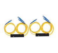 DIYEAH 2pcs Singlemode Fused Optical Cable Splitter for Tv Equipment Durable Scratch Resistant Design Stable Signal Transmission with Protective Connector Suitable for Power Amplifiers