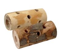 DIYEAH 2pcs Small Animal Chew Wooden Molar Sticks for Hamster Guinea Pig and Rabbit Encouraging Natural Chewing Behaviour Handmade Fruitwood Treats for Pets at Home