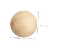 DIYEAH 2pcs Solid Wood Balls Smooth Unfinished Wooden Spheres for DIY Crafting Art Projects Painting and Engraving Natural Decorative Handicrafts