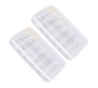 DIYEAH 2pcs Stackable Egg Carton Lid Freezer Refrigerator Egg Storage Box Space-saving for Kitchen Fridge Use