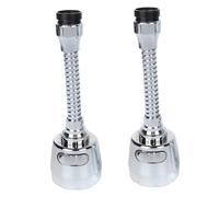 DIYEAH 2pcs Stainless Steel Faucet Extension Tubes with Rotatable Splash Nozzle Water Saving Home Faucet Nozzle Booster Durable High Temperature Resistant for Kitchen and Bathroom