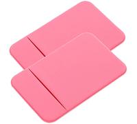 DIYEAH 2pcs Stretch Adhesive Phone Back Card Holders Sticky Wallet Sleeves for Credit Cards ID ATM Compatible Mobile Phones Black