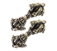 DIYEAH 2pcs Tibetan Buddhist Ritual Charm Keychain Dorje Pendant Brass Tibetan Knot Unique Vintage Design for Collecting
