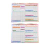 DIYEAH 2pcs Undated Financial Organizer Book - Weekly Spending Tracker Budget Pad - Budgeting & Bill Notebook to Take Control of Your Money