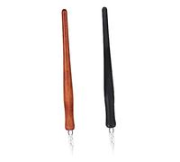 DIYEAH 2Pcs Unique Dip Pens for Creative Calligraphy Comfortable Grip Glass Dip Pens for Office and School Stationery for Art and Writing