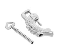 DIYEAH 2pcs Vintage Padlock with Key - Small Metal Fish Shaped Lock - Fish Pattern Lock - Retro Antique Chinese Padlock for Drawer Jewelry Box Suitcase Decor