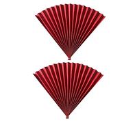 DIYEAH 2pcs Vintage Paper Folding Fans Durable Antique Photo Prop Handheld Background Decor for Weddings Parties and Events Easy to Clean and Carry