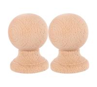 DIYEAH 2Pcs Wooden Finials for Staircase Post Caps Solid Wood Decorative Furniture Accessories Roman Bridge Design Versatile Home Decor