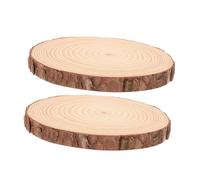 DIYEAH 2pcs Wooden Garden Stepping Stones Outdoor Pathway Paver Steps for Walkways and Patios Reusable Easy to Clean Thick