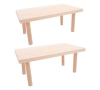 DIYEAH 2pcs Wooden Hamster Cage Platforms Natural Climbing Stands for Small Pets Safe Smooth Edges Hamster Playground Accessories for Gerbil Mouse Rat