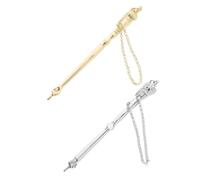 DIYEAH 2pcs Zinc Alloy Torah Pointer Bible Reading Tool with Chain for Precise Bible Reading, Sturdy Design for Jewish Adults, Church Anniversary Souvenirs and Home Use