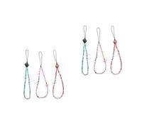 DIYEAH 2sets Bohemian Phone Lanyard Decorative Mobile Phone Hanging Strap with Elegant Design for Lost Protection and Purse Decoration Durable and Comfortable Chain for Women 3pcs*2