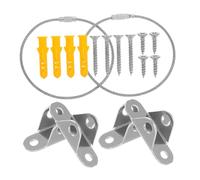 DIYEAH 2sets Boy Girl Safety Tip Straps Earthquake Secure Straps for Furniture Wall Anchors Stabilizer Heavy Duty Kit Steel and Mount for Fall Prevention and Childproof Protection