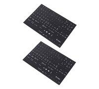 DIYEAH 2sheets English Keyboard Stickers for Laptop and Desktop Clear Wear-resistant Letters Fit for Enhanced Typing Experience Easy Apply Remove No Residue Left behind