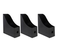 DIYEAH 3-Pack File Organizers Plastic Magazine File Holders Desk Organizer for Document Storage Office and Study Desk Accessories 10.63X9.45X3.54 Inches
