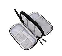 DIYEAH 3 pcs Electronics Accessories Organizer Bag Compact with Compartments for Earphones Data Cables USB Drives Power Banks Travel and Home Storage Black