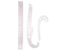 DIYEAH 3 Pcs Plastic Sewing Ruler Set Metric French Curve Tailor Pattern Making Tools for Beginners Designers DIY Dressmaking Craft with High Durability and Effortless Curve Cutting