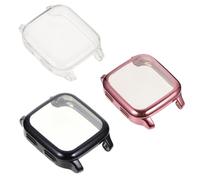 DIYEAH 3 Pcs Tpu Watch Protective Case Compatible with Garmin Venu Smartwatch Durable Shockproof Shell Pink Black and Transparent Lightweight Drop Watch Accessories