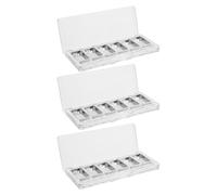 DIYEAH 3 Sets Acrylic Makeup Organizer Eyeshadow Palette with 6 Compartments Rectangular Structure Compact Sl esign for Travel Beauty Enthusiasts and Professional Makeup Artists