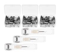 DIYEAH 3 Sets Reusable Stapler Dispenser: Compact Clear Paper Clamp Stapler - Office & School Supplies - Clear Paperclip Dispenser with Refill Clips