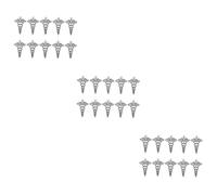 DIYEAH 30 pcs Retro Alloy Caduceus Pendant Charms DIY Jewelry Making Antique Silver for Necklace Bracelet Cosplay Accessories Durable Craft Beads
