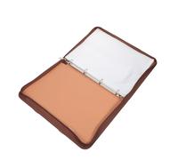 DIYEAH 30 Sheets Document Organizer Bag A4 Size 30 Sheets Pu Pink Zipper File Pouch with Handle for Hospital Documents, Pregnancy Memories, New Parents