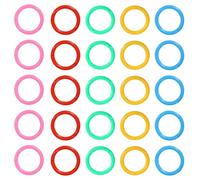 DIYEAH 300pcs 1 Inch Index Cards Rings - Plastic Multi-Color Loose Leaf Binder Rings for Flash Card Organization Notecard Sorting - Book Binder Clips for Keychains Notebook
