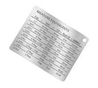 DIYEAH 304 Stainless Steel Refrigerator Magnet Magnetic Conversion Chart, Compact Baking Measurement Equivalents Chart for Home and Professional Use, Reusable Kitchen Unit Conversion Tool