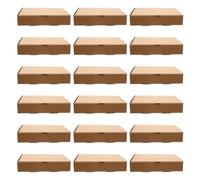 DIYEAH 30pcs 6 Inch Kraft Paper Pizza Boxes Thickened Takeaway Food Packaging, Small Cardboard Pizza Serving Containers for Party and Outdoor Use