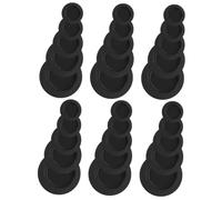DIYEAH 30pcs Assorted Rubber Piggy Bank Stoppers Round Plug Caps for Money Banks Black Reusable Covers for Saving Boxes and Coin Pots