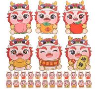 DIYEAH 30pcs Chinese Red Envelope Cash Envelop 2024 Red Envelope for Guests New Year Money Packets of Luck Charm Lucky Lunar The Festival Party Money Wedding Dragon Key