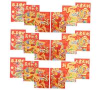 DIYEAH 30pcs Chinese Year Red Envelopes Pack Mixed Styles Short Design Traditional Blessing Money Storage for Holidays Birthday Shower Unique Patterns Festive Atmosphere
