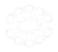 DIYEAH 30pcs Clear Acrylic Cross Stitch Thread Organizer Cards with Hanging Durable Flat Embroidery Floss Holders for Sewing Thread Storage and Yarn Management Transparent Bobbins for DIY