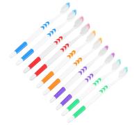 DIYEAH 30pcs Disposable Soft Bristle Toothbrushes Colourful Heads, Family Travel Oral Care Set for Gentle Gum Cleaning and Hygiene Maintenance