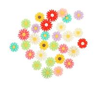 DIYEAH 30pcs DIY Daisy Flower Charms for Handmade Phone Case Decor Cute Resin Adornments for Hair Accessories Craft Projects and Home Decorations