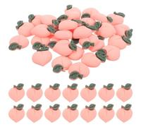 DIYEAH 30pcs DIY Peach Charms for Jewellery Making and Phone Case Decor, Plastic Material Fine Workmanship, Safe and Odourless, for Craft Projects and Earrings