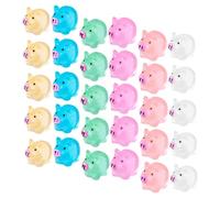 DIYEAH 30pcs Glow in the Dark Resin Mini Pig Figurines Set, Miniature Animal Ornaments for Desktop Decoration, Moss Garden Micro Landscape Accessories, Cute Small Pig Party Decor