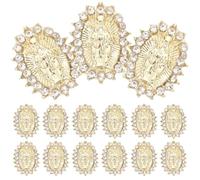 DIYEAH 30pcs Golden Alloy 3d Nail Art Charms with Nail Gems for DIY Manicure Delicate Design for Halloween Party