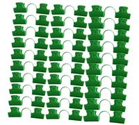 DIYEAH 30pcs Greenhouse Plant Clips Double Head Plastic Clamps for Film and Netting Light Green Garden Tunnel Hoops Accessories for DIY Grow Tunnels and Shade Covers