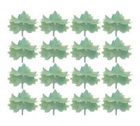 DIYEAH 30pcs Maple Leaf Self-stick Notes Paper Pads, Green Leaf Writing Pads for Office, Student Reminder, Wall Decor and Classroom Message Stickers