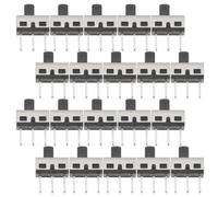 DIYEAH 30pcs Mini Toggle Switch Ss12d10 1p2t Two Position Spdt Slide Switch with 3 Pins Copper Material, Vertical Design and Panel Mount, Easy to Install for Pcb and Breadboard Projects