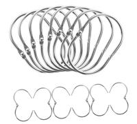 DIYEAH 30pcs Oval Shower Curtain Rings Rust-resistant Hooks Smooth Sliding Bathroom Curtain Hangers for Heavy and Light Home Decor