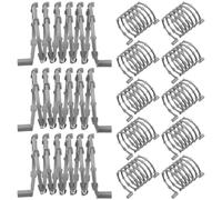 DIYEAH 30pcs Plastic Military Barricade with Quick Assembly and Strong Detailing, Silver Toy Wire Fence for Tabletop War Game Terrain Scatter and Army Fort Playsets