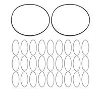 DIYEAH 30pcs Recorder Drive Belt - Cassette Recorder Repairing Flat Tape Machine Belt 130mm 1.2mm Width For CD LD DVD VCR Repeater Accessories Black