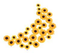 DIYEAH 30Pcs Resin Flower Charms Sunflower Daisy Pendants with Small, Medium Large Sizes for DIY Necklace, Earrings, Bracelet Accessories Handmade Jewelry Ornaments