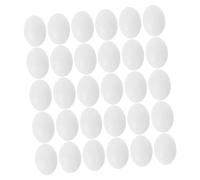 DIYEAH 30Pcs Solid Plastic Pigeon Eggs Realistic Dummy Bird Eggs for Reducing Hatchability and Managing Laying Behavior Safe Non-toxic Craft for Pigeon Breeding