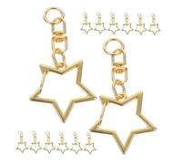 DIYEAH 30PCS Star Shaped Keychain Zinc Alloy Metal Spring Snap Buckles with Five-Point Figure Eight Star Designs for DIY Jewelry Making Bag Accessories and Stylish Gifts
