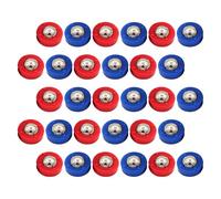DIYEAH 30pcs Tabletop Shuffleboard Replacement Pucks Mini Curling Sliding Pucks Blue and Red Set for Family Games Party and Indoor Leisure Sports Accessories